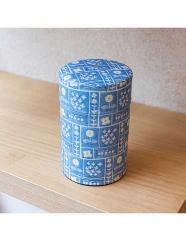 Boite washi fond bleu